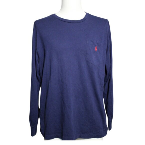 Polo R Lauren SZ Med 100% Cotton Long Sleeve Blue Men's Shirt - Picture 1 of 6